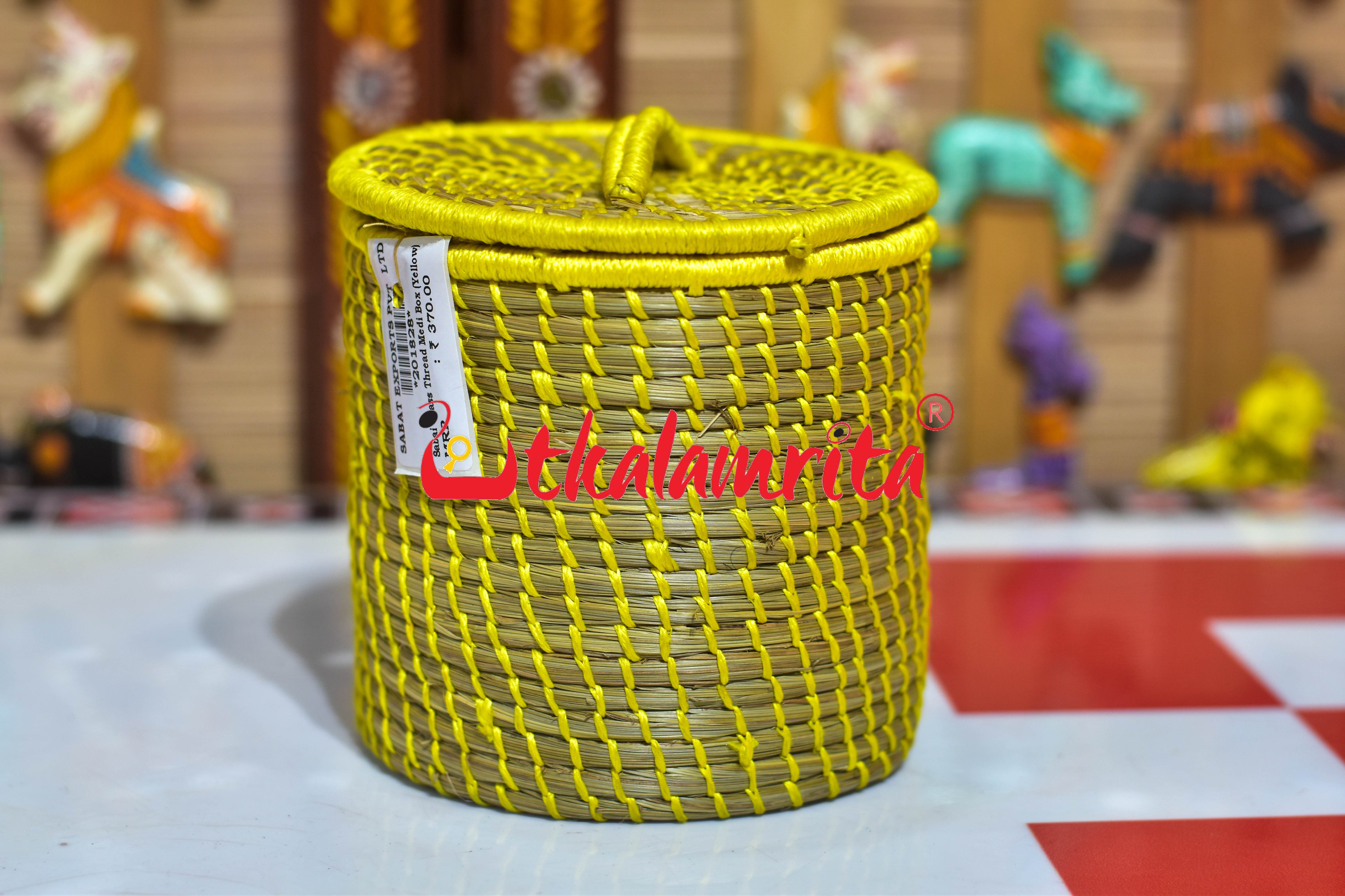 Sabai Grass Thread Medi Box (Yellow)