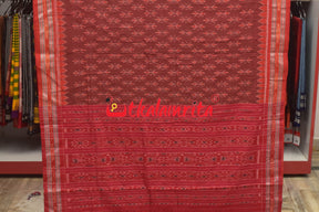 Red Body Bandha Khandua Cotton Saree