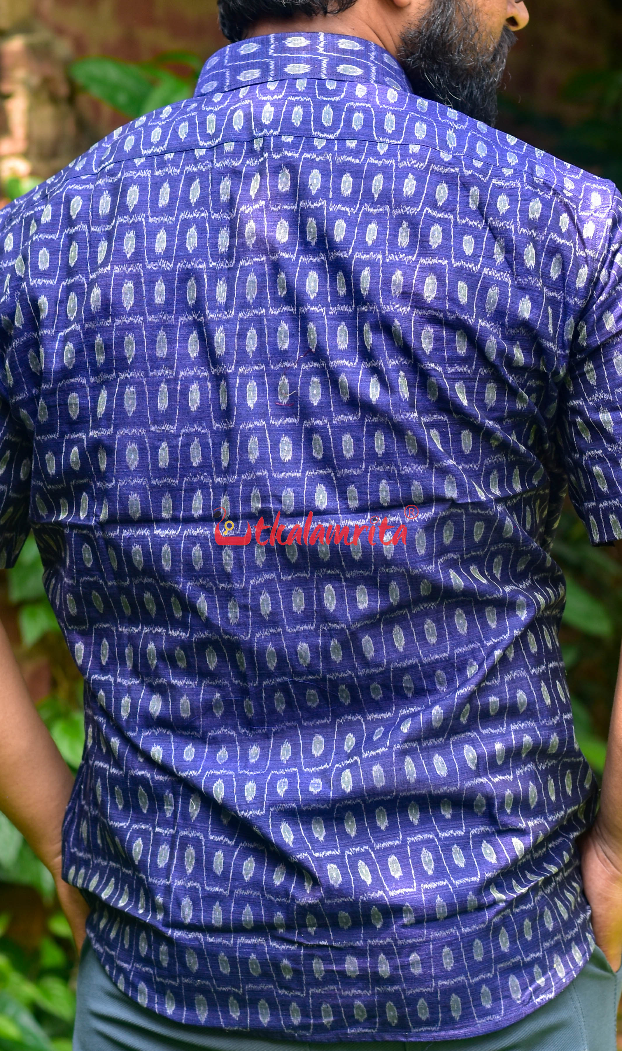 Blue Kothi Dots (Mens' Half Shirt)