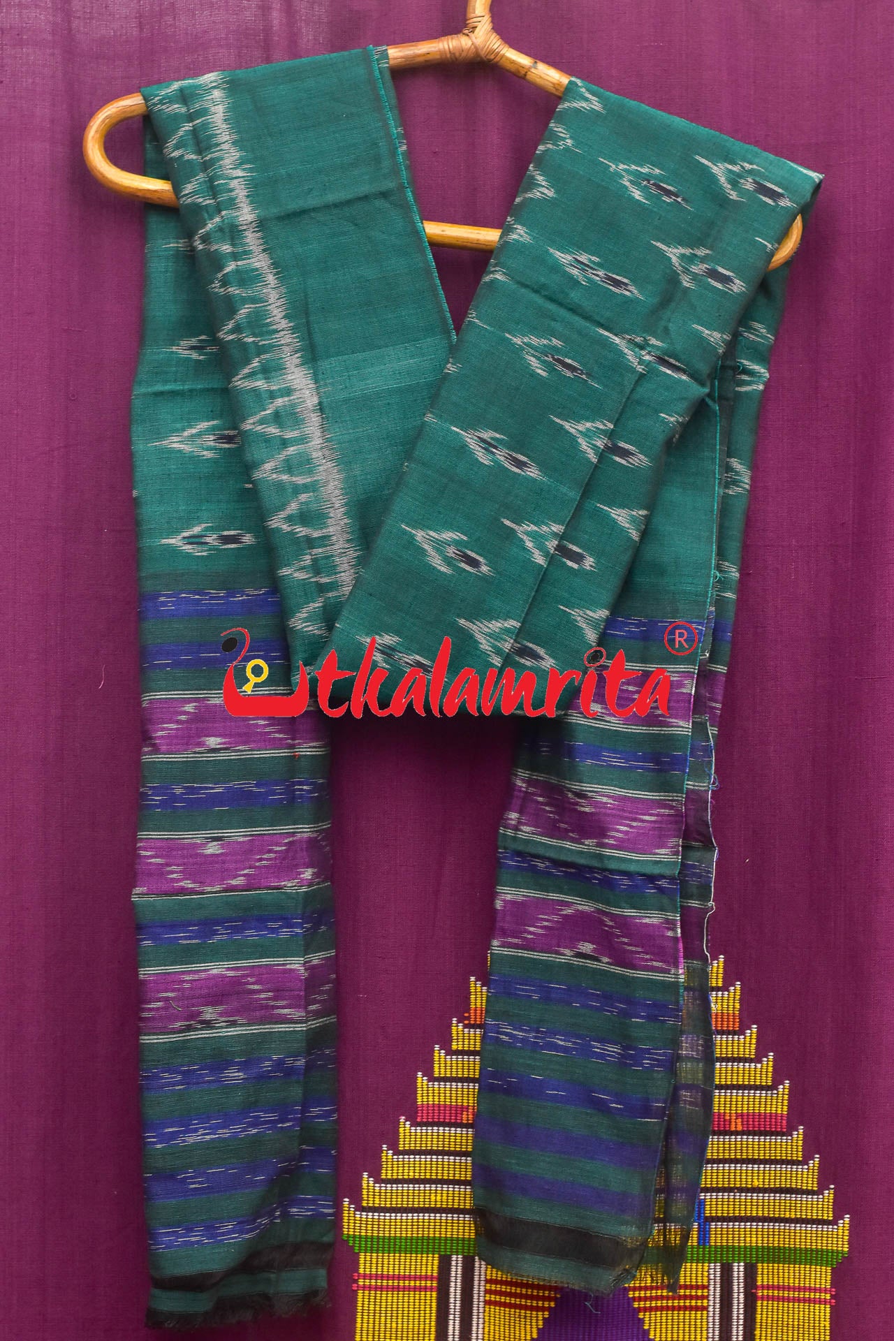 Bottle Green with Kadha (Dupatta)