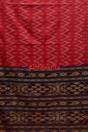 Red Black Taranga Khandua Cotton Saree