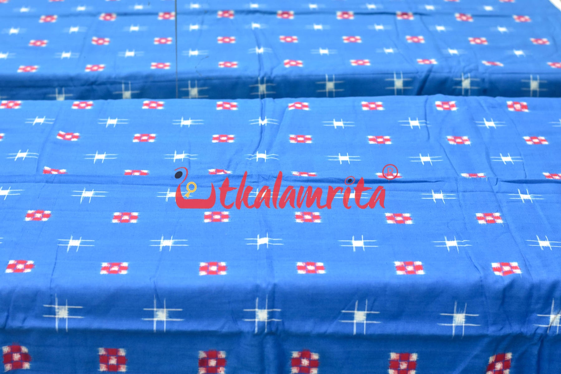 Turquoise Blue Star Sakta (fabric)