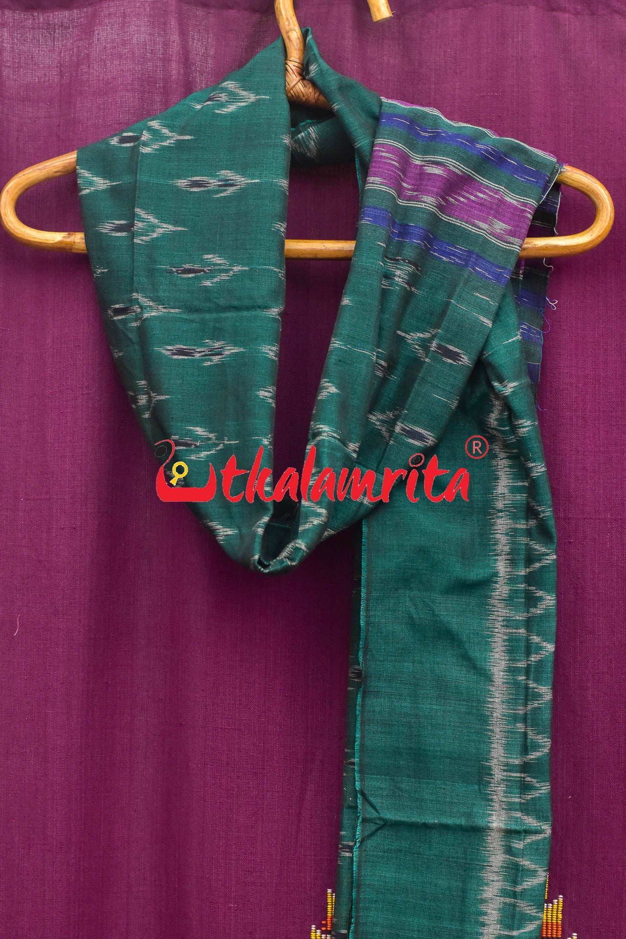 Bottle Green with Kadha (Dupatta)