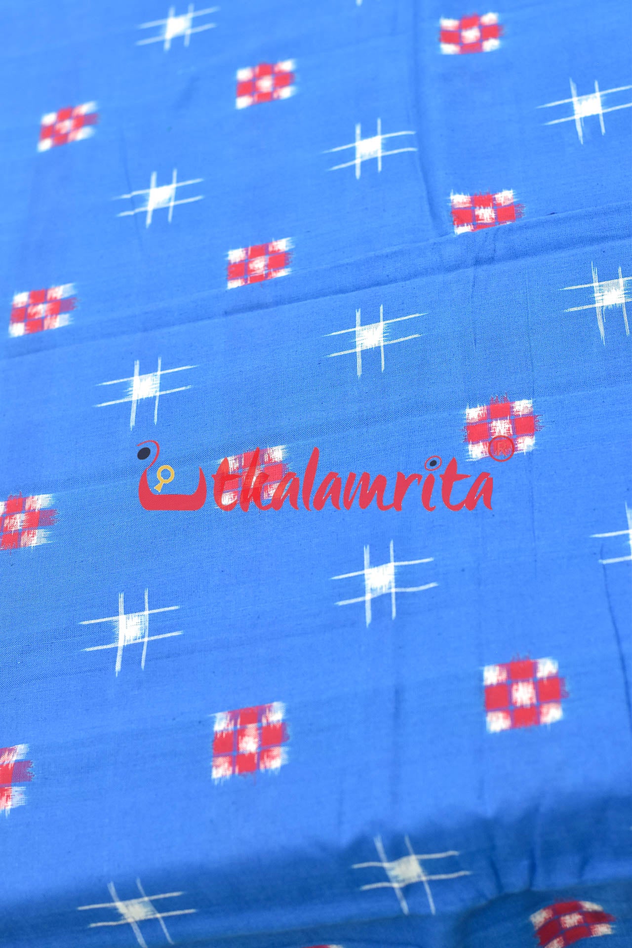 Turquoise Blue Star Sakta (fabric)