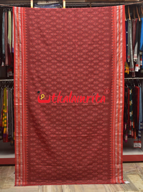 Red Body Bandha Khandua Cotton Saree