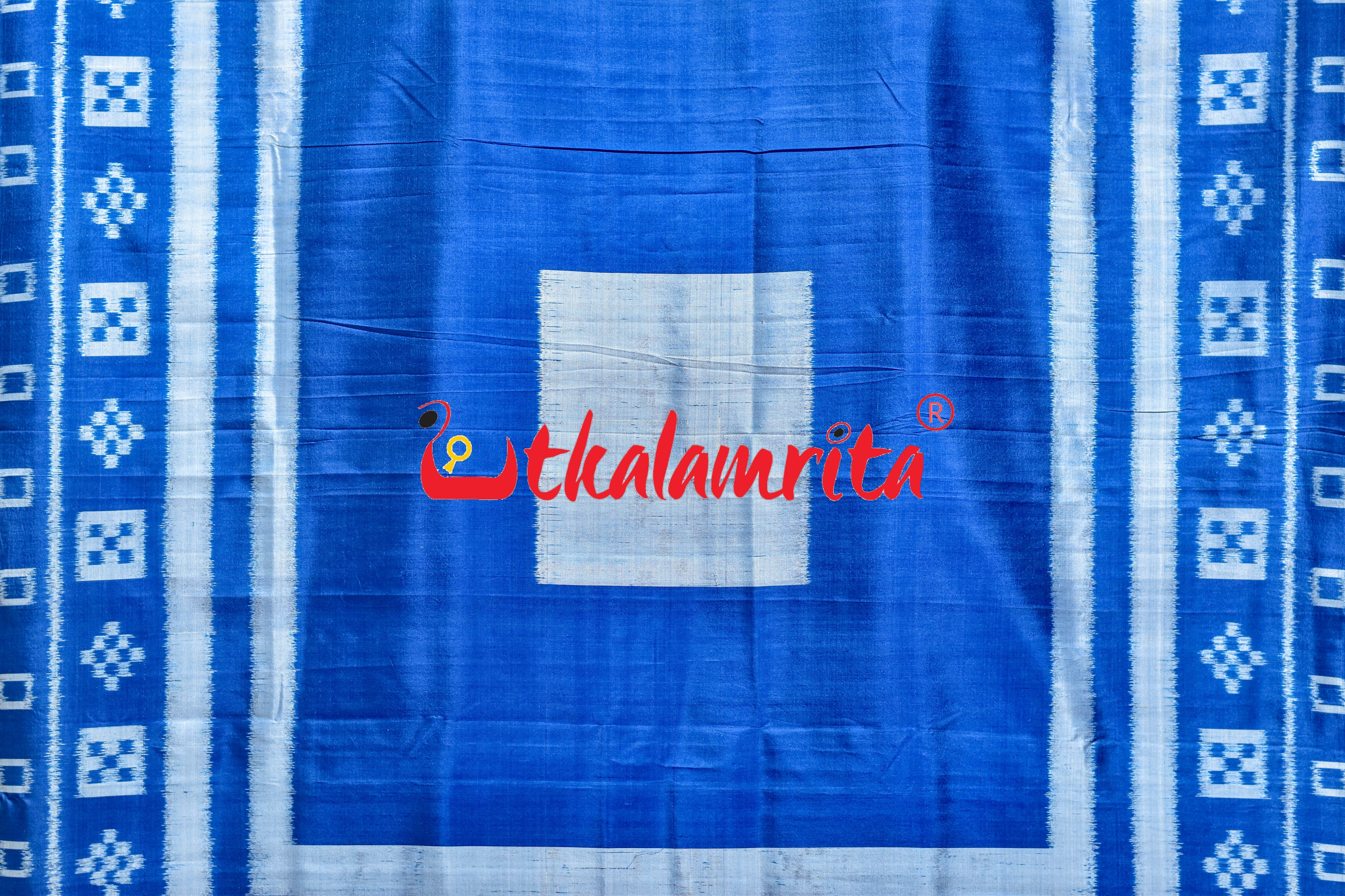 Blue Pasapali Tribal Anchal Khandua Silk Saree