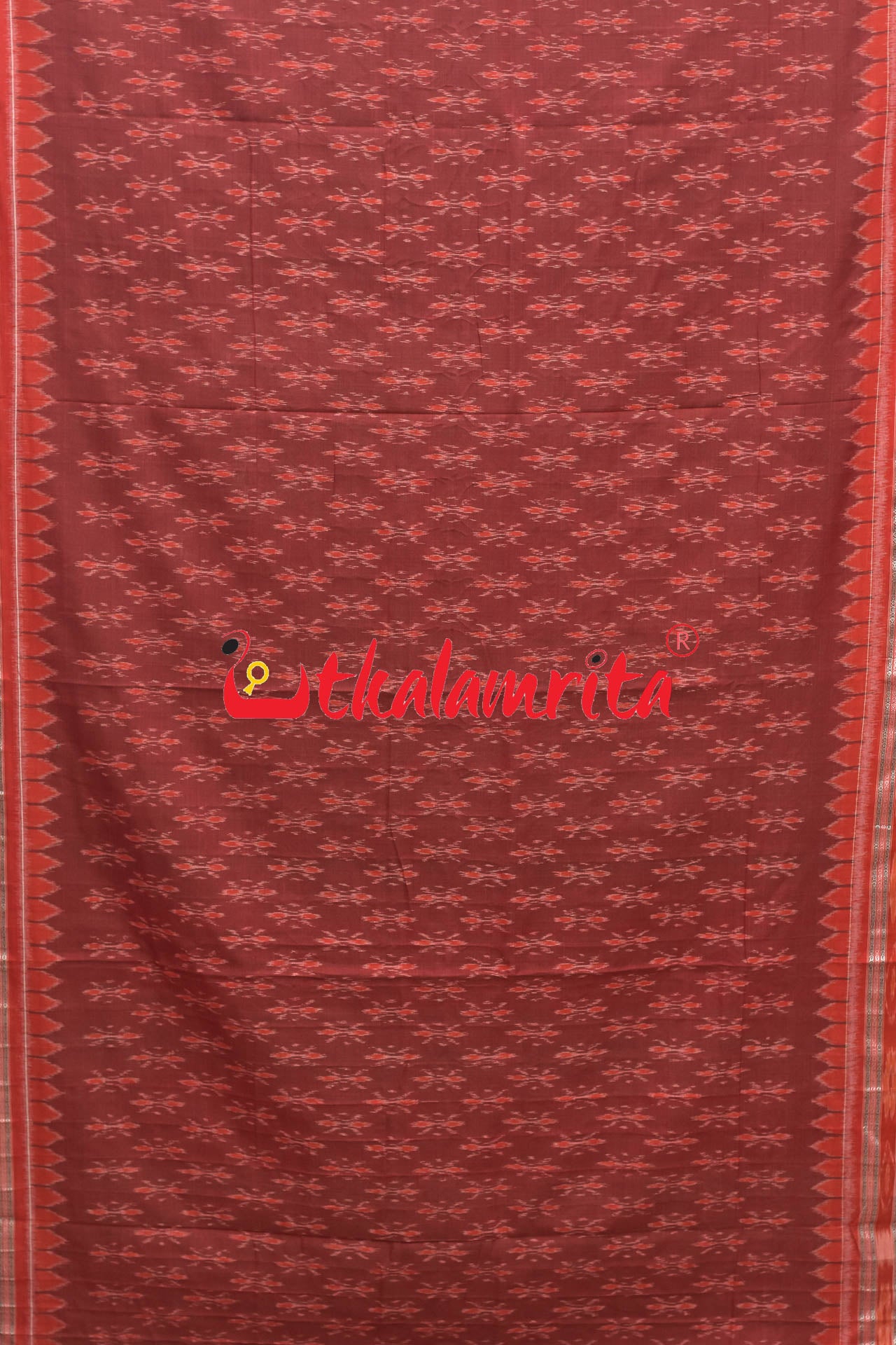 Red Body Bandha Khandua Cotton Saree