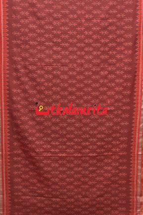 Red Body Bandha Khandua Cotton Saree