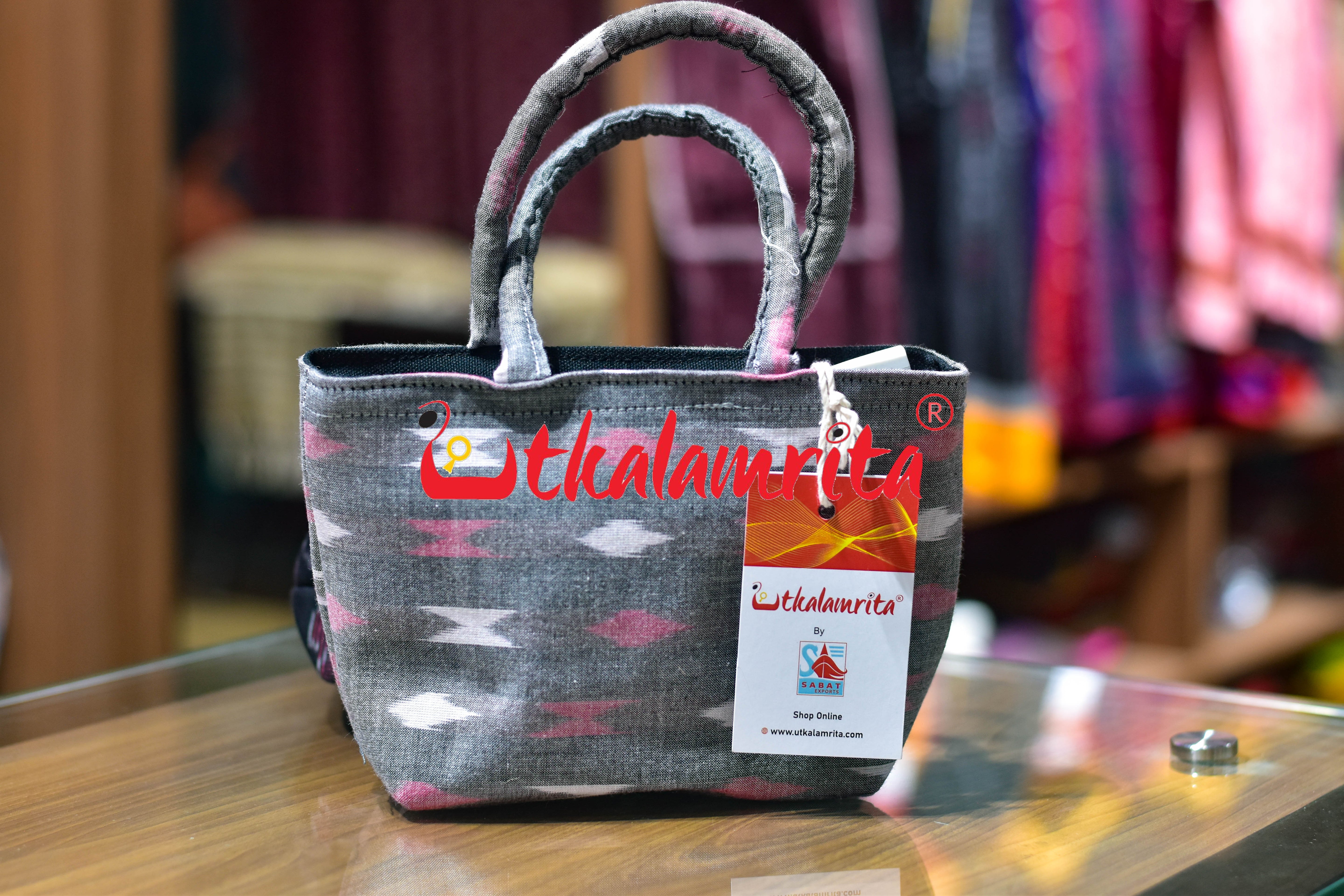 Grey Bandha Mini Vanity Bag