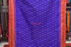 Purple Red Mayura Chandrika Khandua Silk Saree