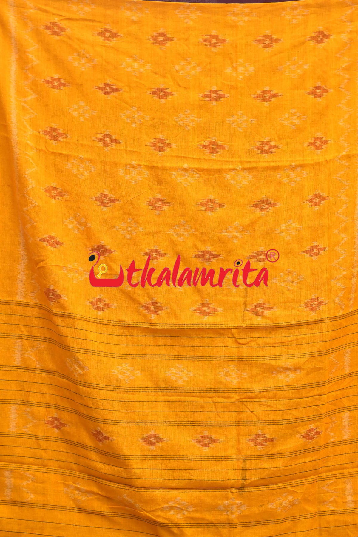 Yellow with Plain Border Pasapali (Dupatta)