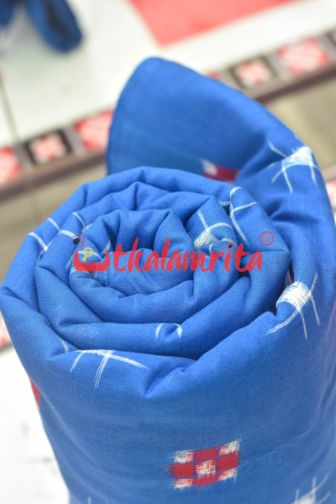 Turquoise Blue Star Sakta (fabric)