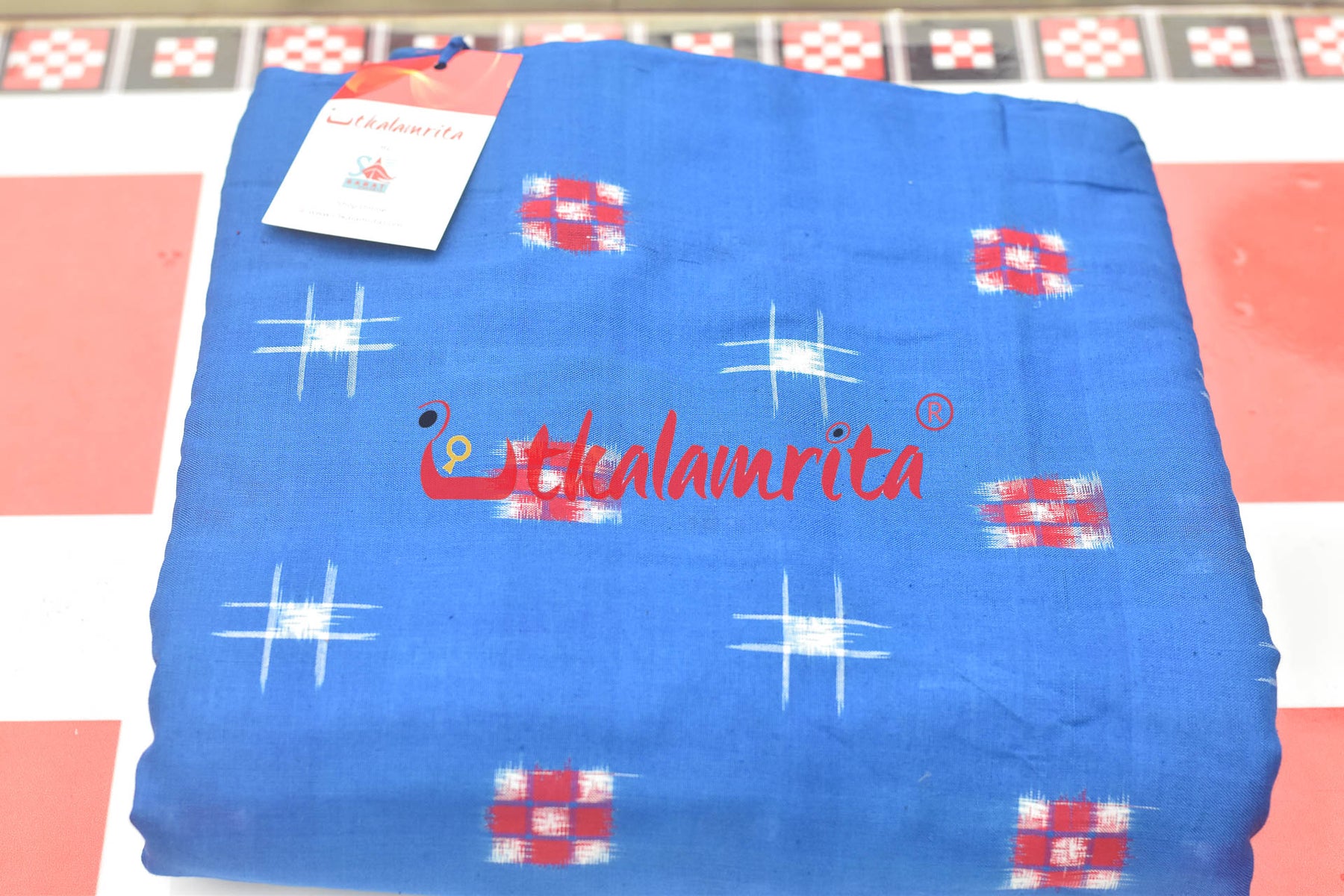 Turquoise Blue Star Sakta (fabric)