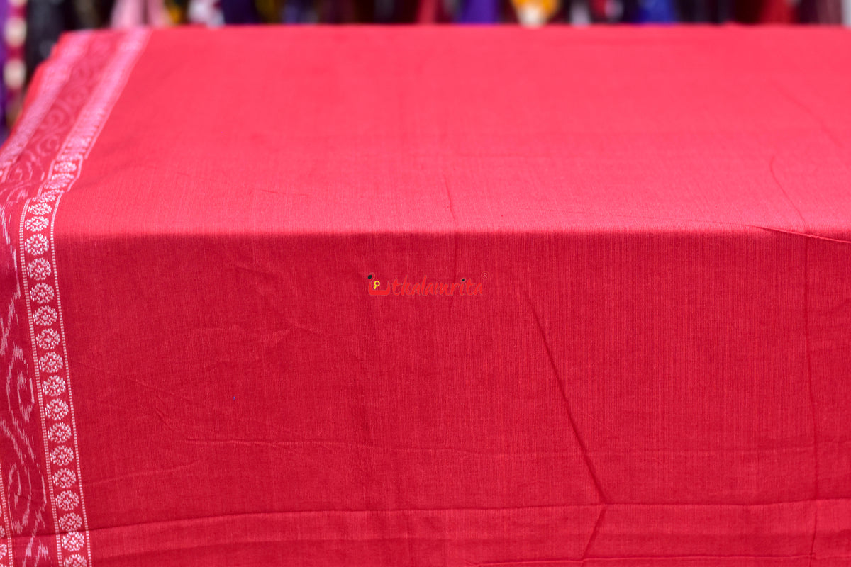 Red With Bandha Border Cotton (Fabric)