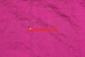 Magenta Flower Bandha  Border Silk (Fabric)