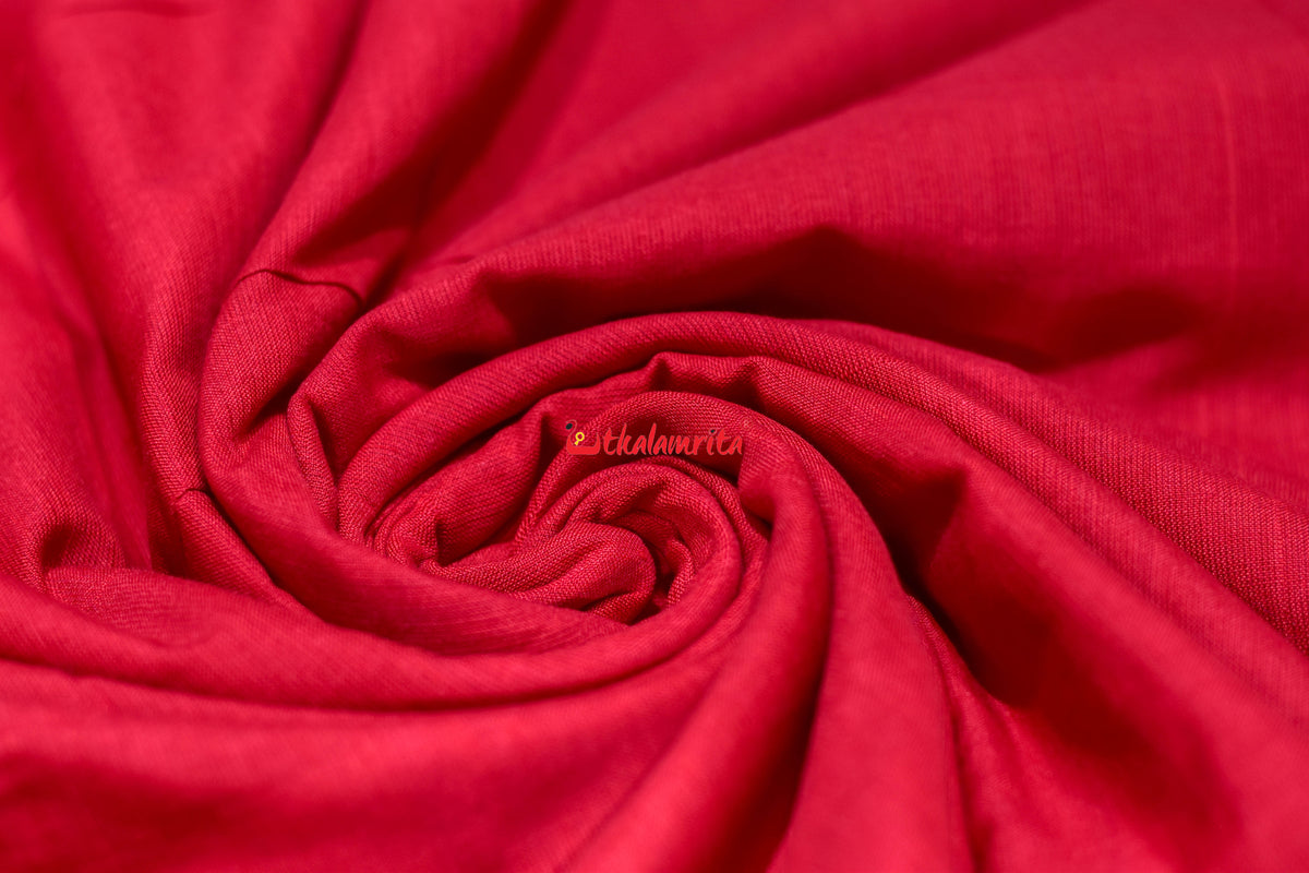 Red With Bandha Border Cotton (Fabric)
