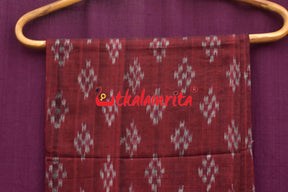 Maroon with Red Border Pasapali (Dupatta)