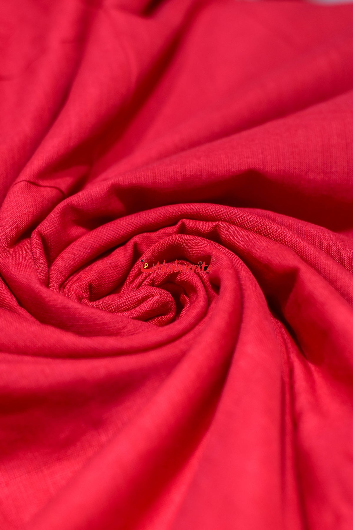 Red With Bandha Border Cotton (Fabric)