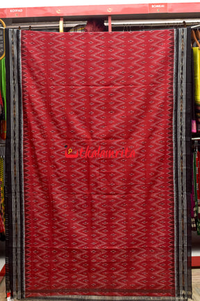 Red Black Taranga Khandua Cotton Saree