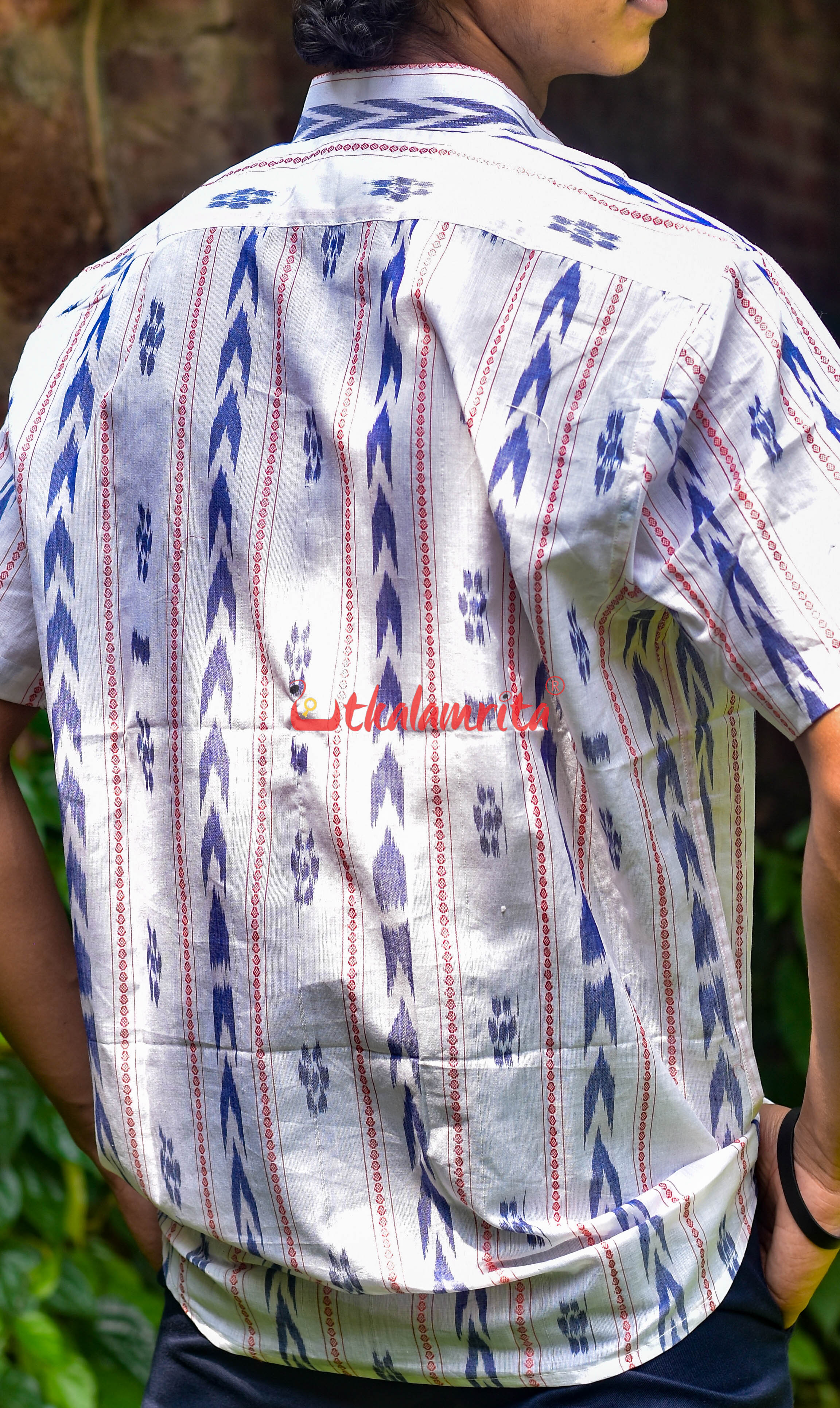 White Dhanpatri (Mens' Half Shirt)