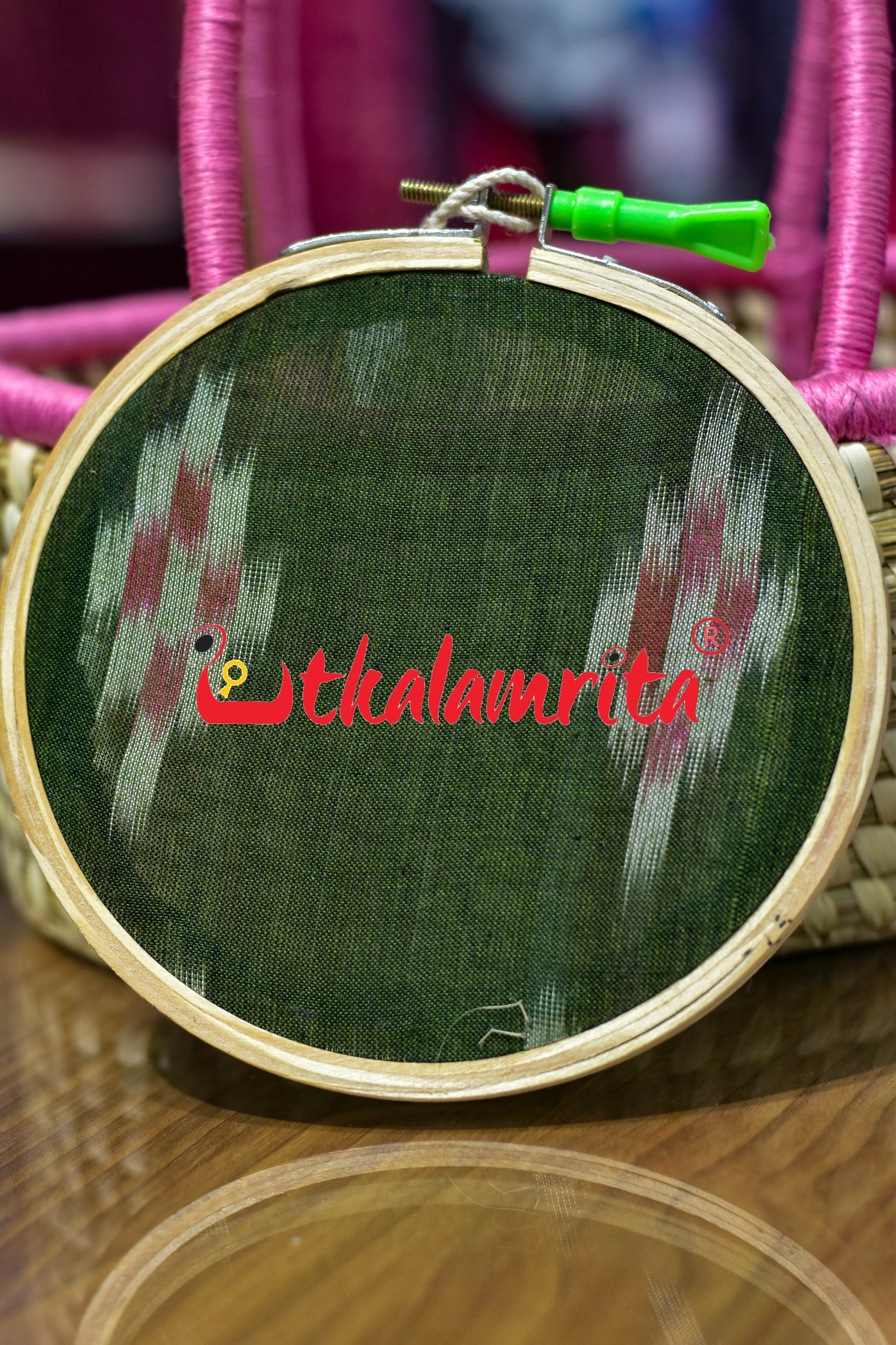 Small Wooden Ikat Hoop