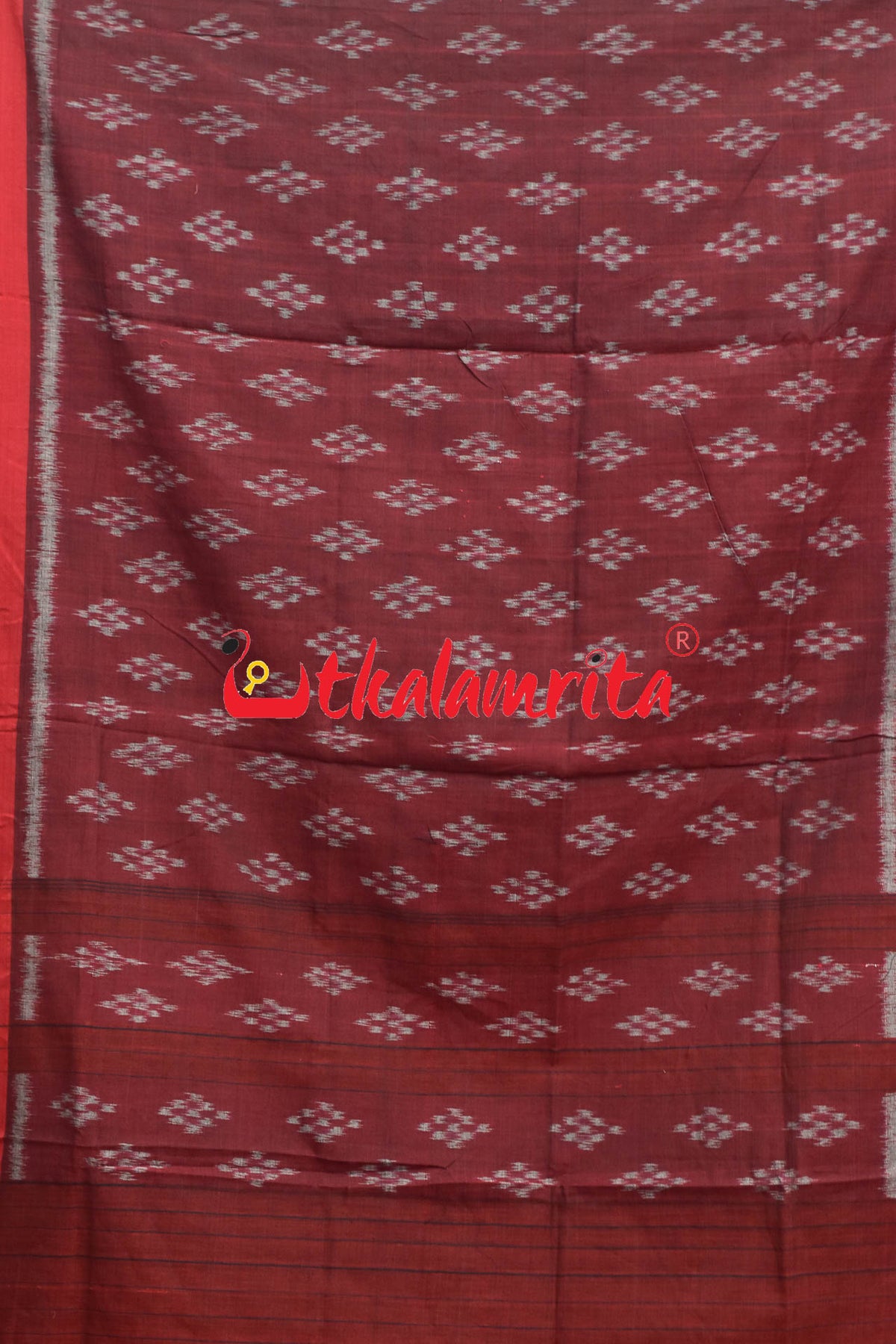 Maroon with Red Border Pasapali (Dupatta)