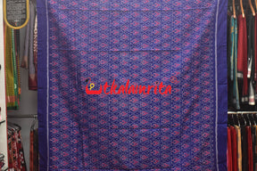 Blue Red Hearts Sambalpuri Cotton Dress Set