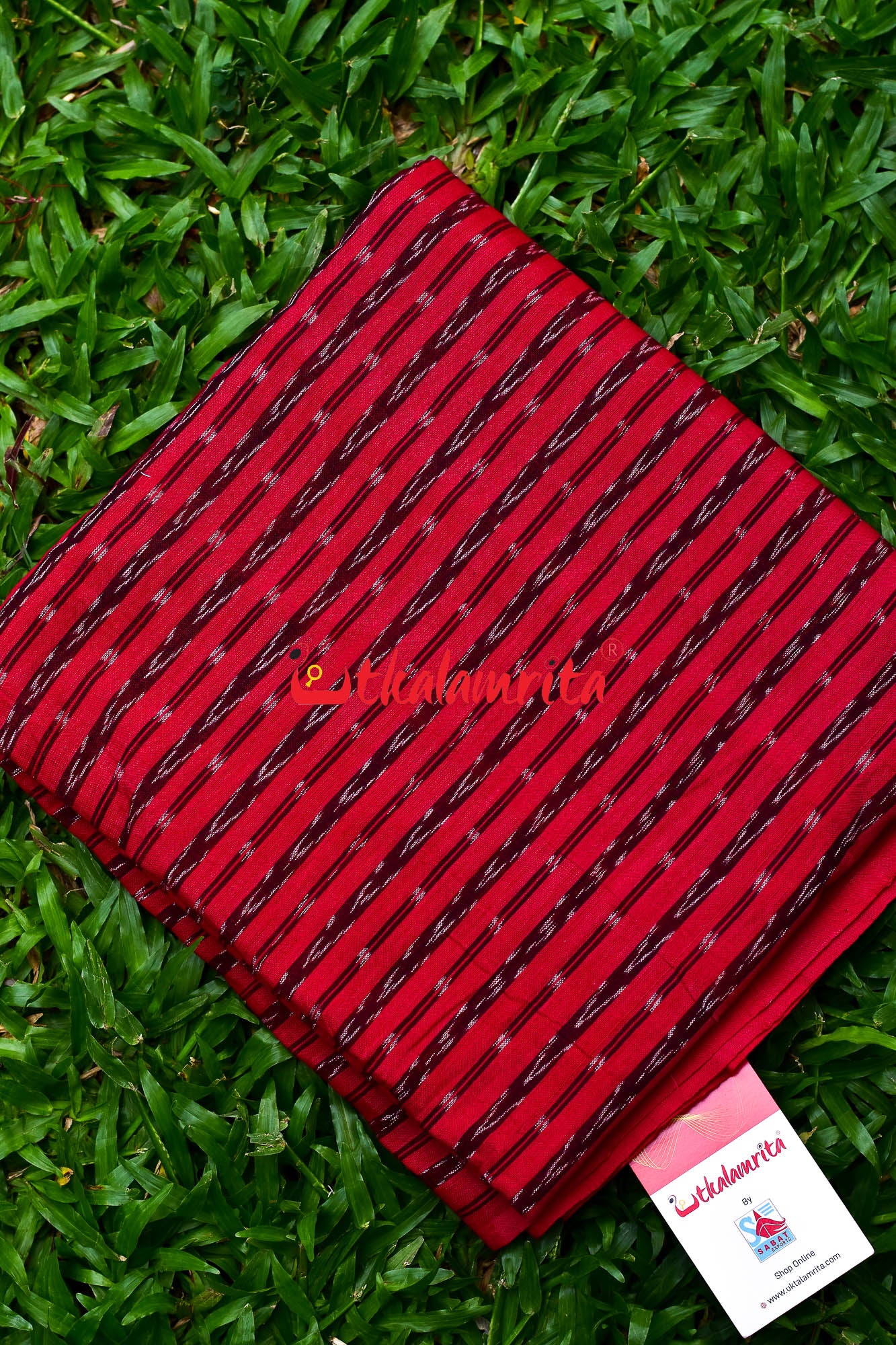 Sambalpuri Red Arrows Ikat (Fabric)