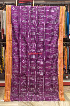 Purple Tribals and Fountain Khandua Silk Saree