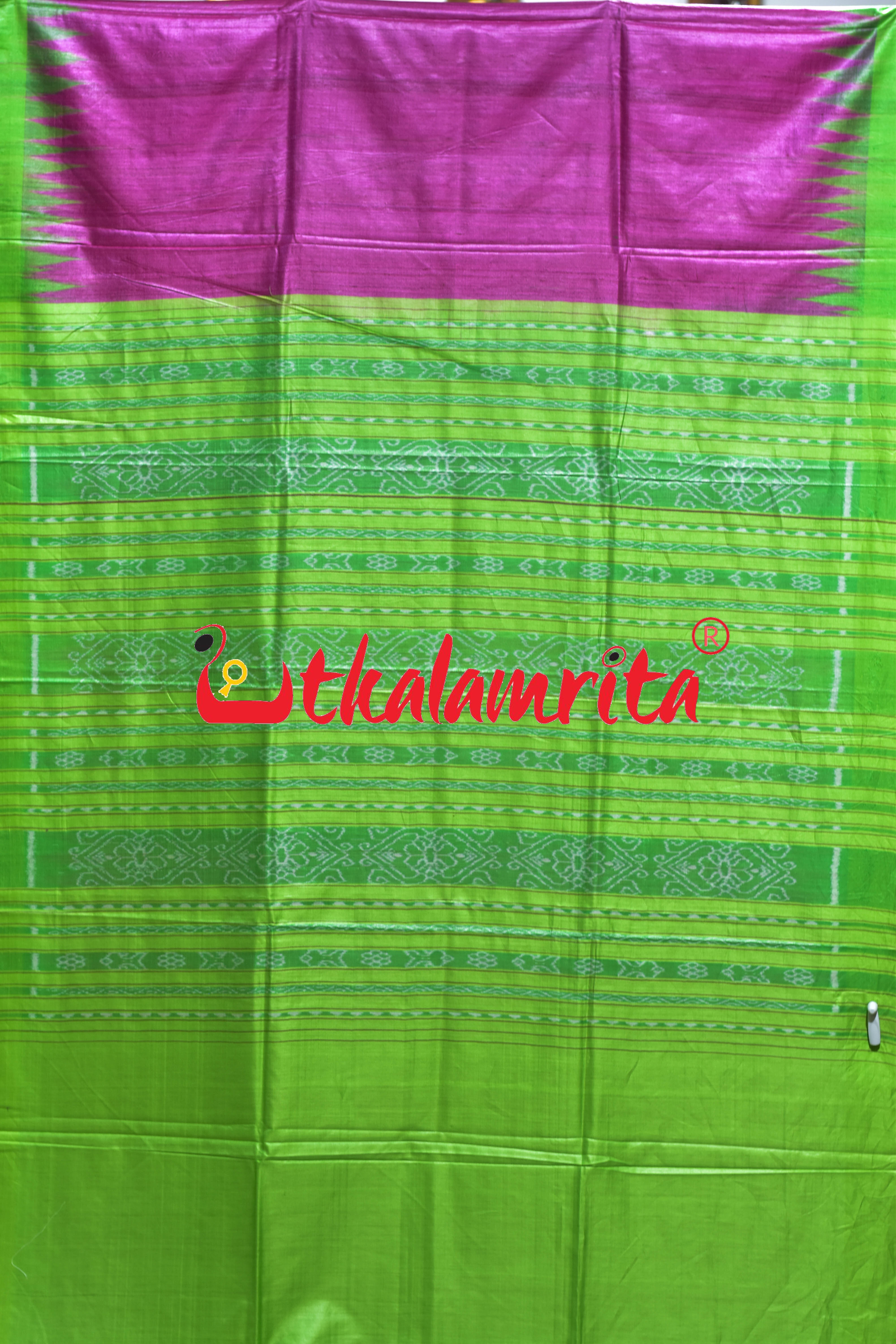 Rani Green Gopalpur Tussar Silk Saree