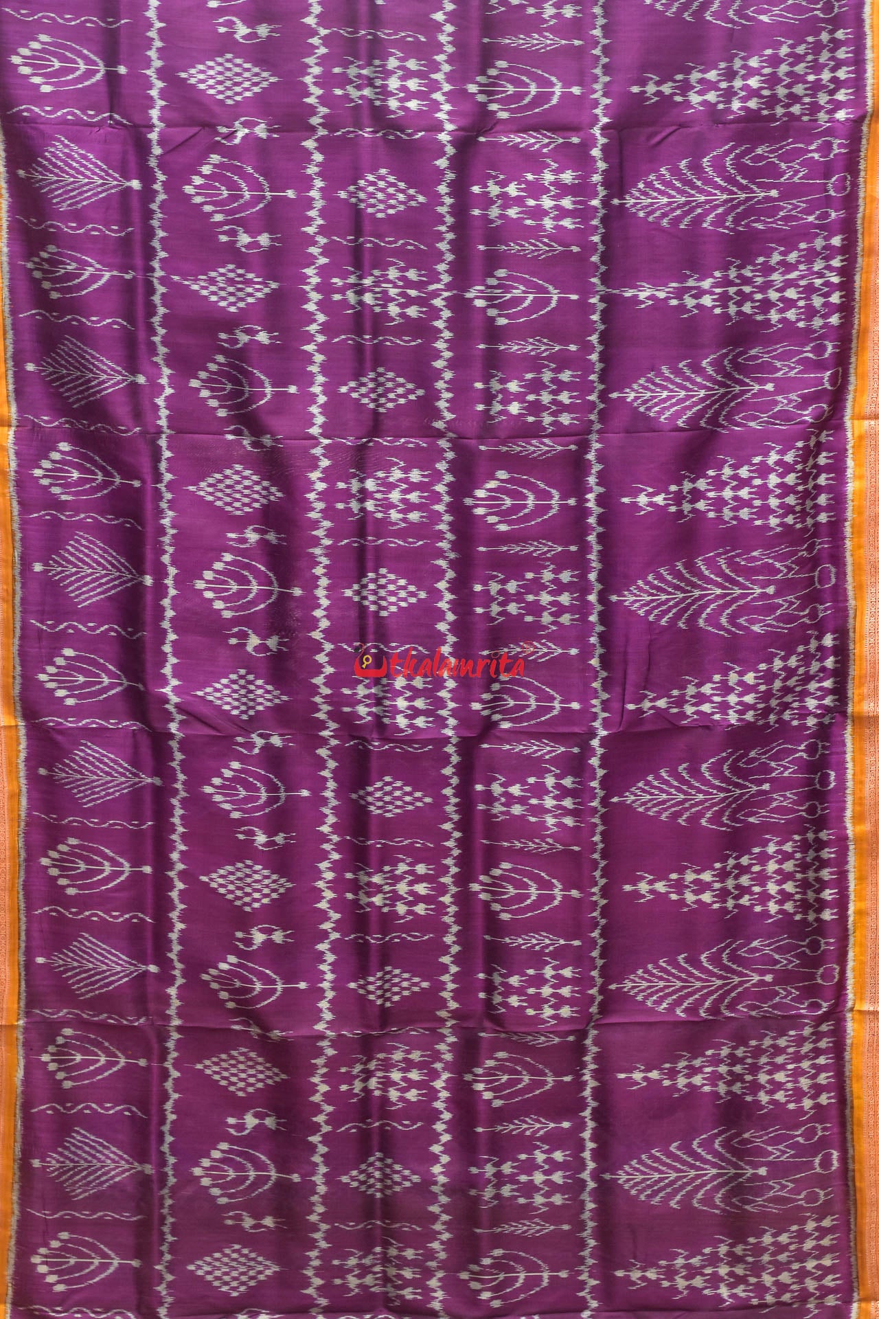 Purple Tribals and Fountain Khandua Silk Saree