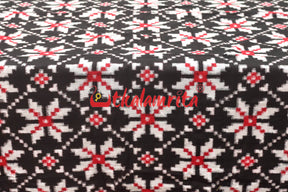 Black Red Double Ikat Sambalpuri Cotton (Fabric)