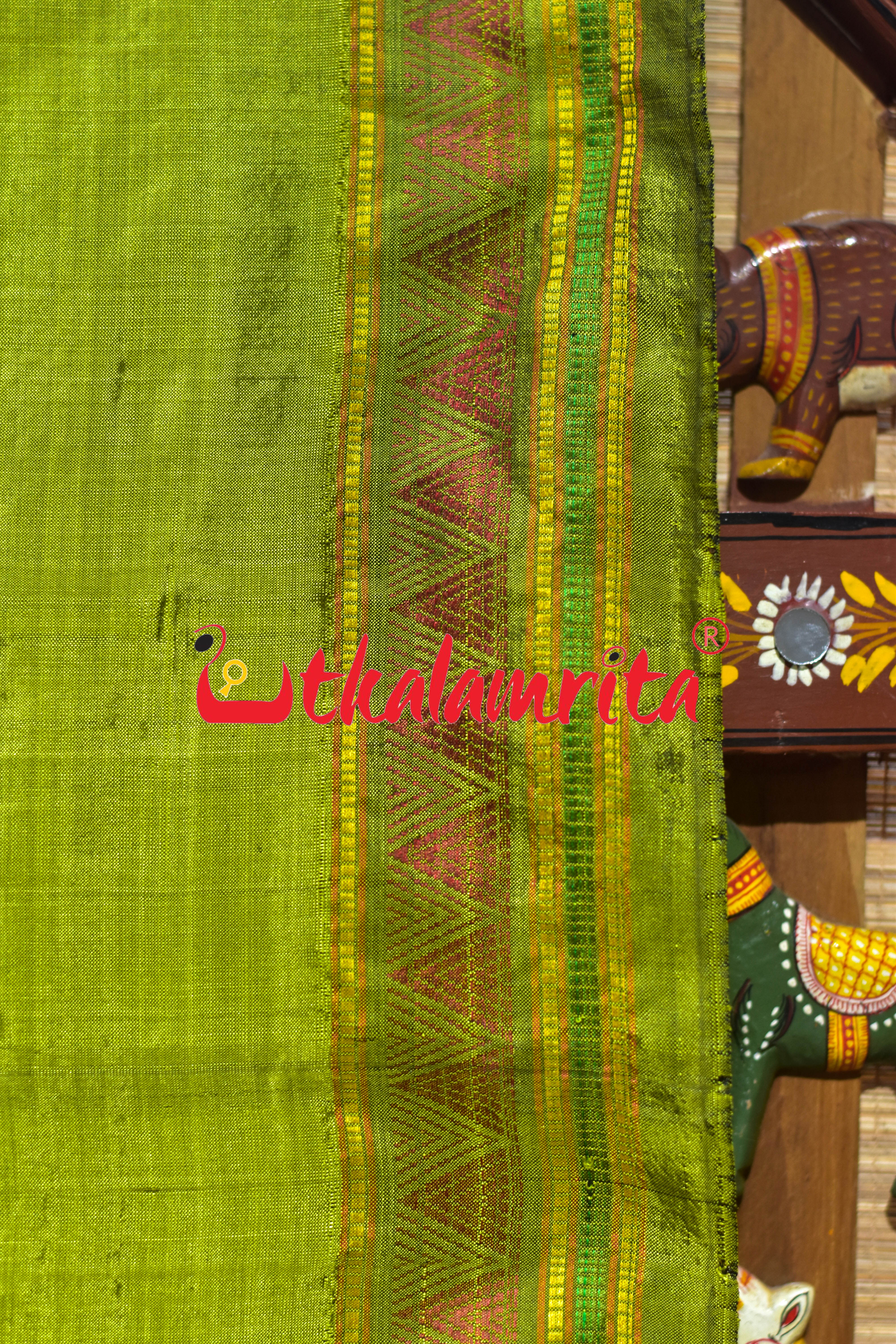 Lemon Dongria Silk Saree