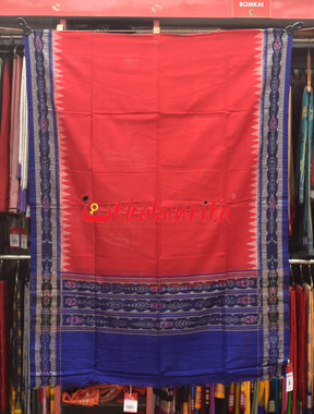 Blue Red Hearts Sambalpuri Cotton Dress Set