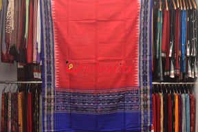 Blue Red Hearts Sambalpuri Cotton Dress Set