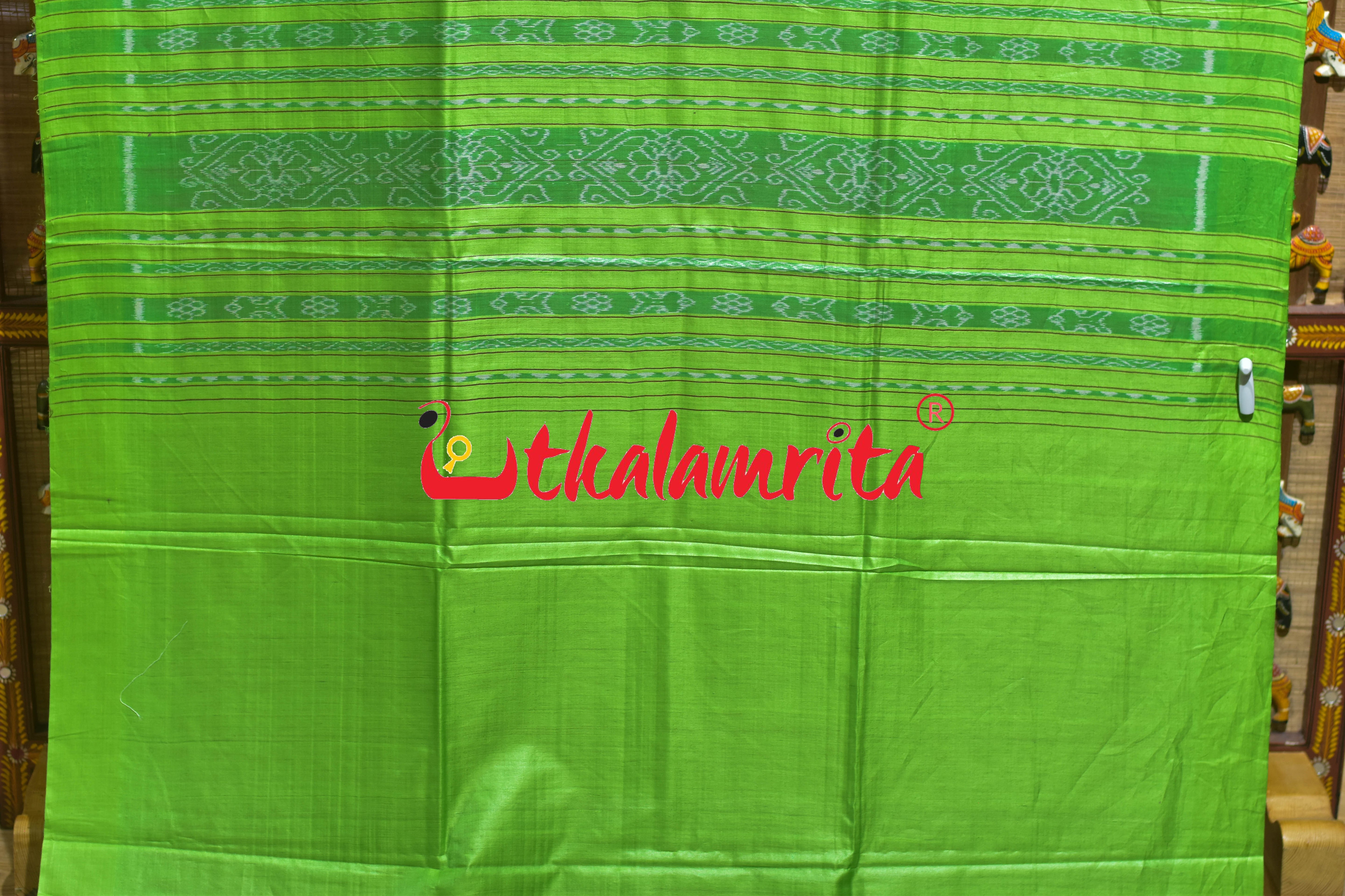 Rani Green Gopalpur Tussar Silk Saree
