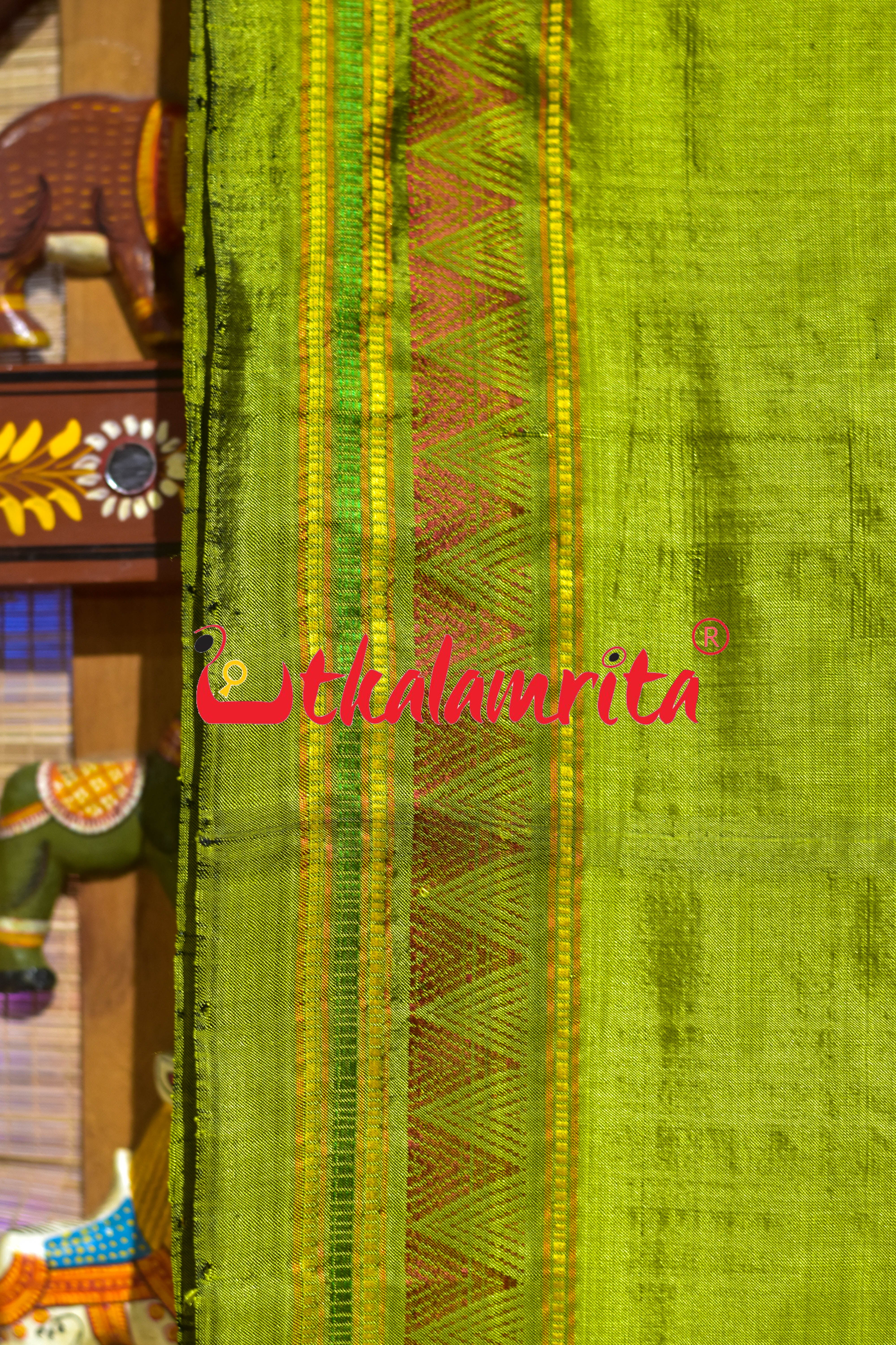 Lemon Dongria Silk Saree