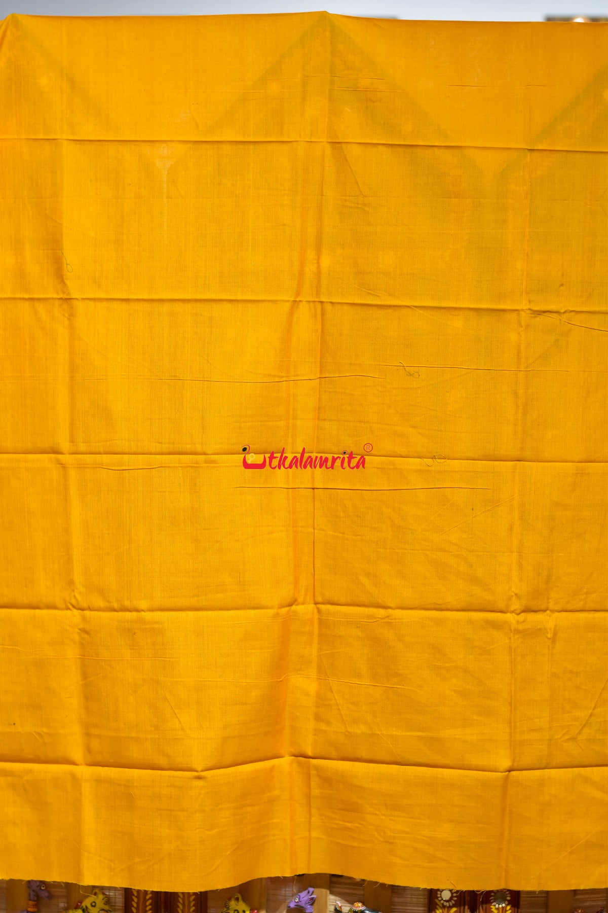 Black Yellow Middle Pasapali Flower Ikat Dress Set