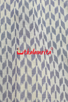 White Thikiri Sambalpuri Cotton (Modi Jacket)