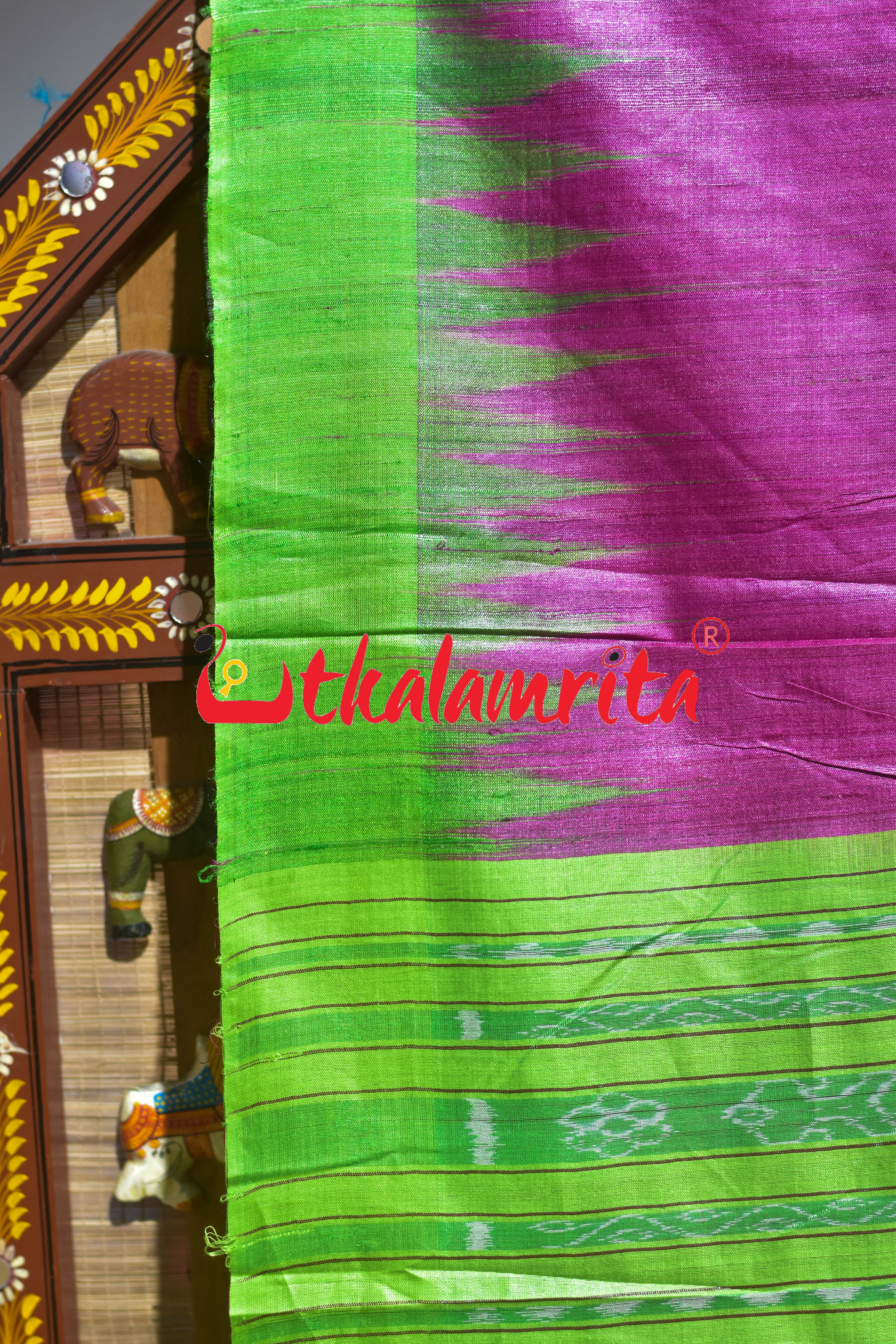 Rani Green Gopalpur Tussar Silk Saree