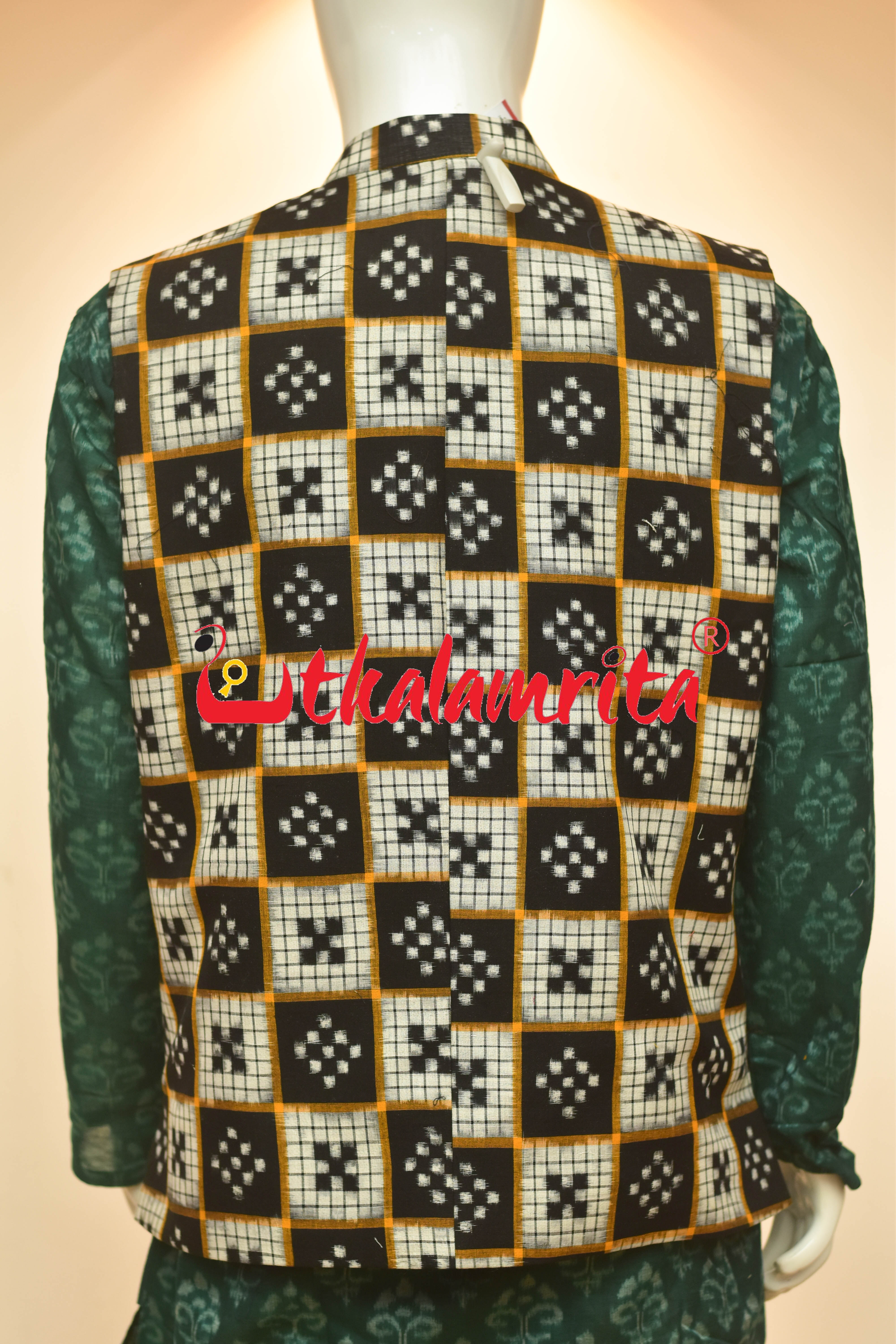 15 Kuthi White Black Pasapali (Modi Jacket)