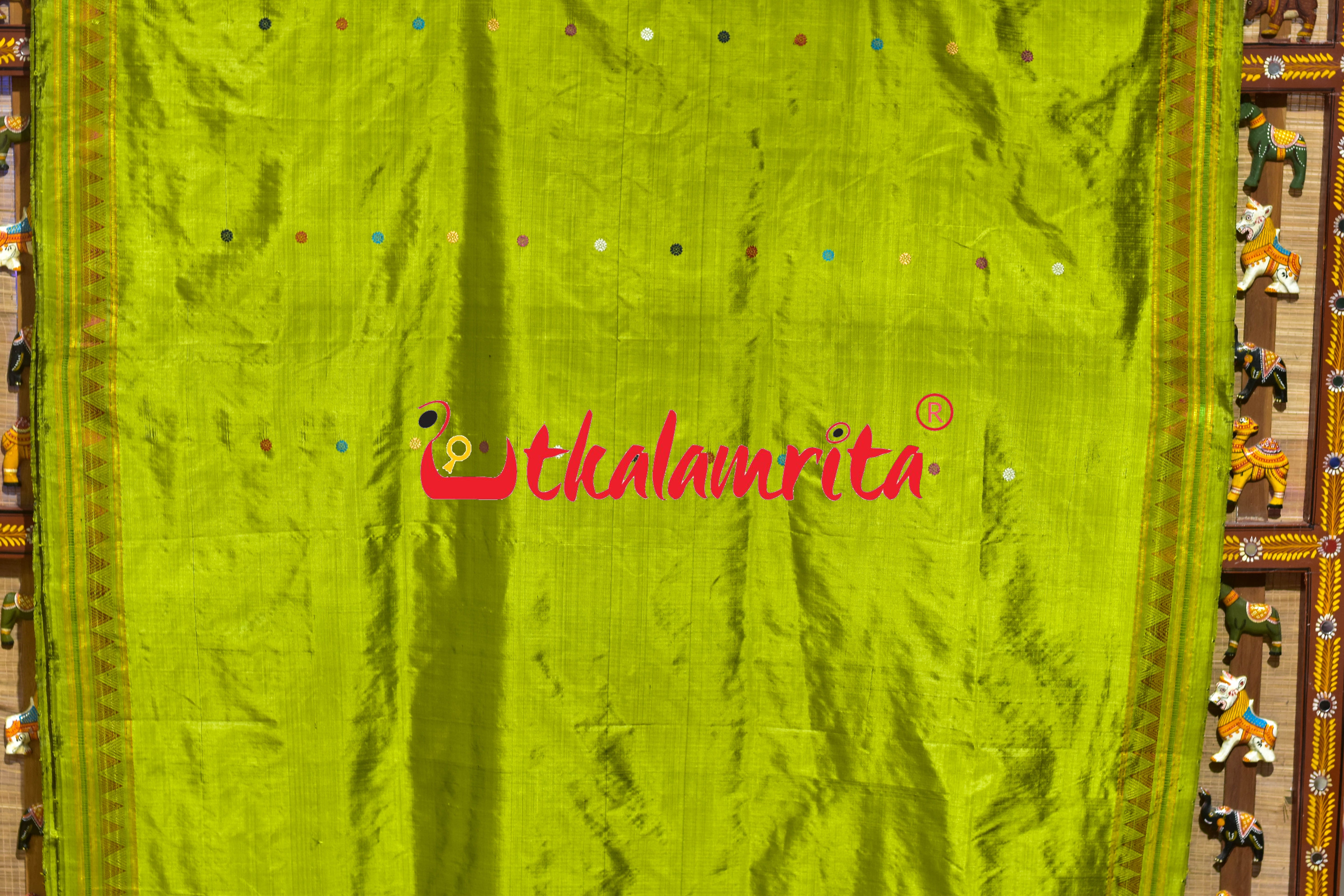 Lemon Dongria Silk Saree