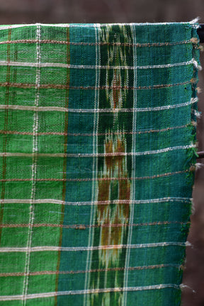 Green Eri Mulberry Tussar Khandua Silk Saree