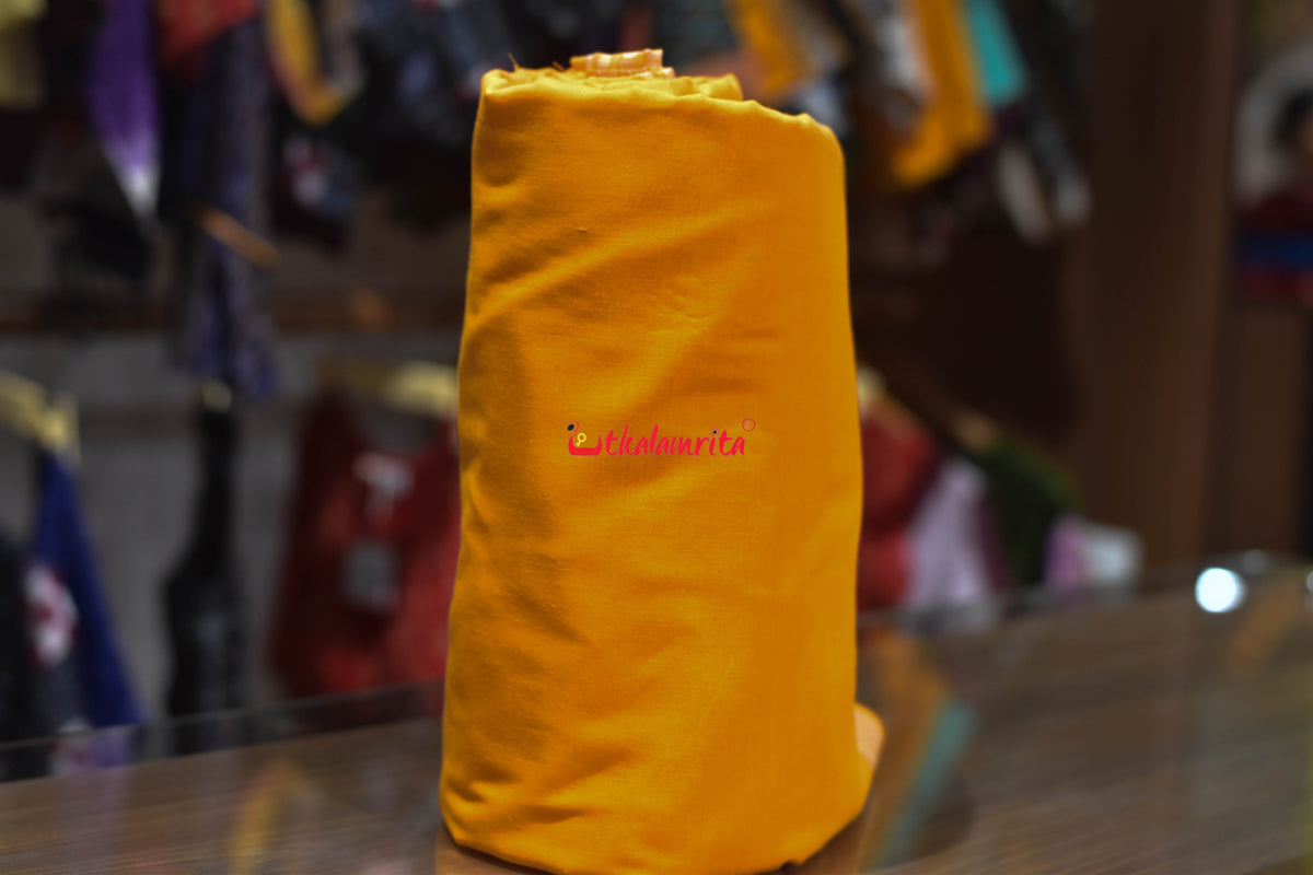 Yellow Big Rudraksha Border Blouse (Fabric)