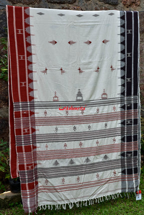 White Ganga Jamuna Kotpad Saree