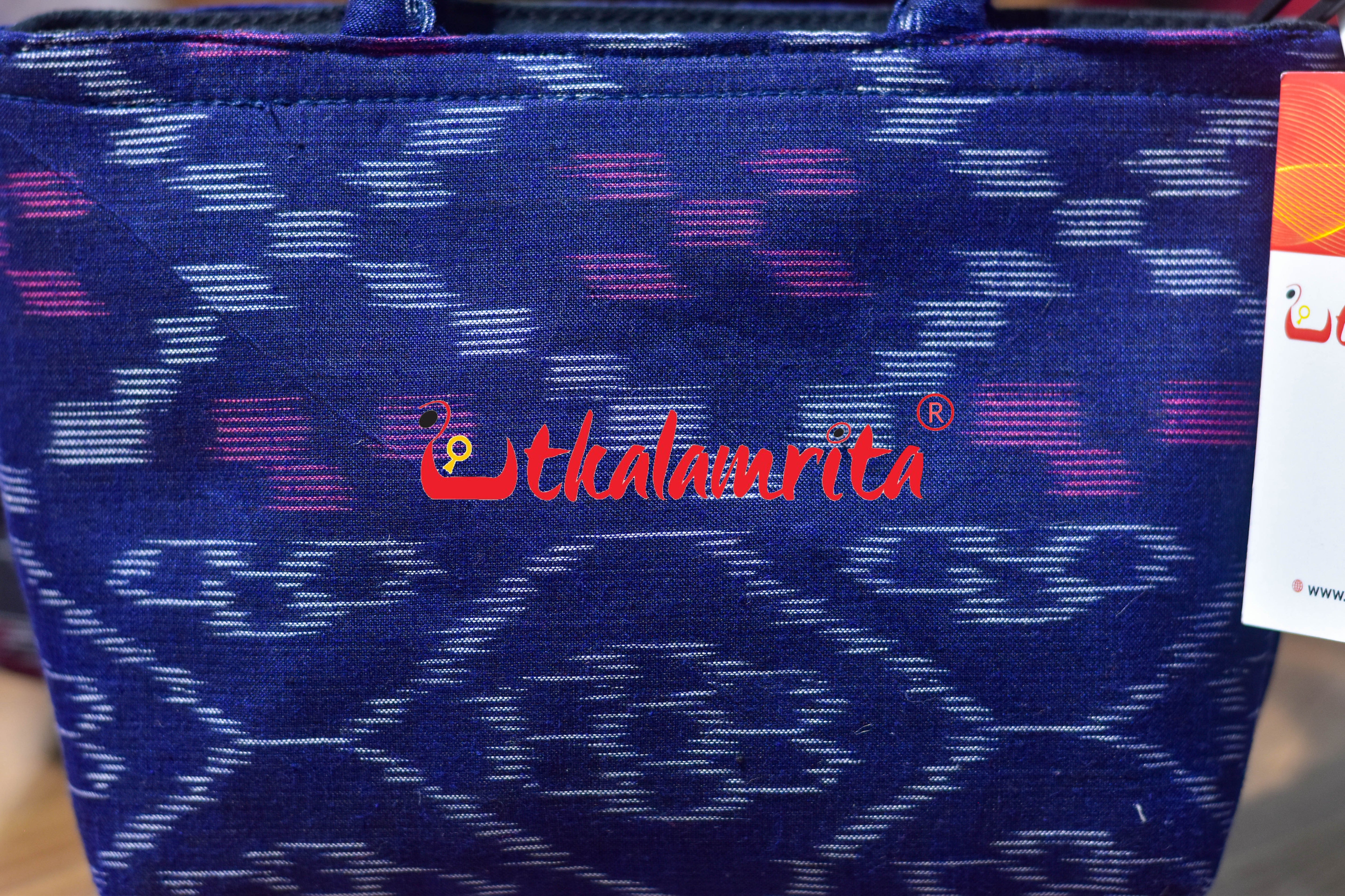 Blue Tetris Mini Vanity Bag
