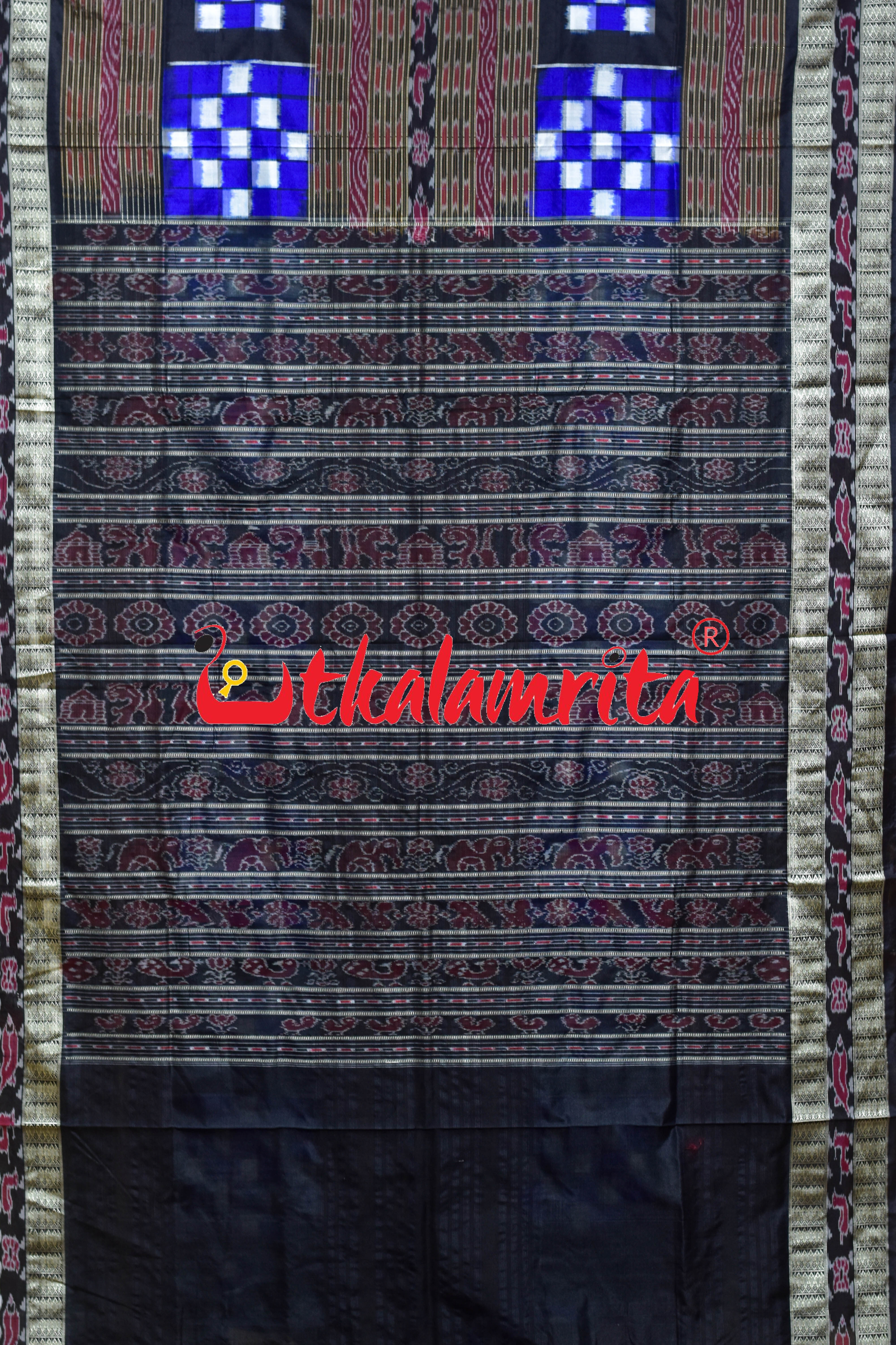Royal Blue Bichitrapuri Sambalpuri Silk Saree