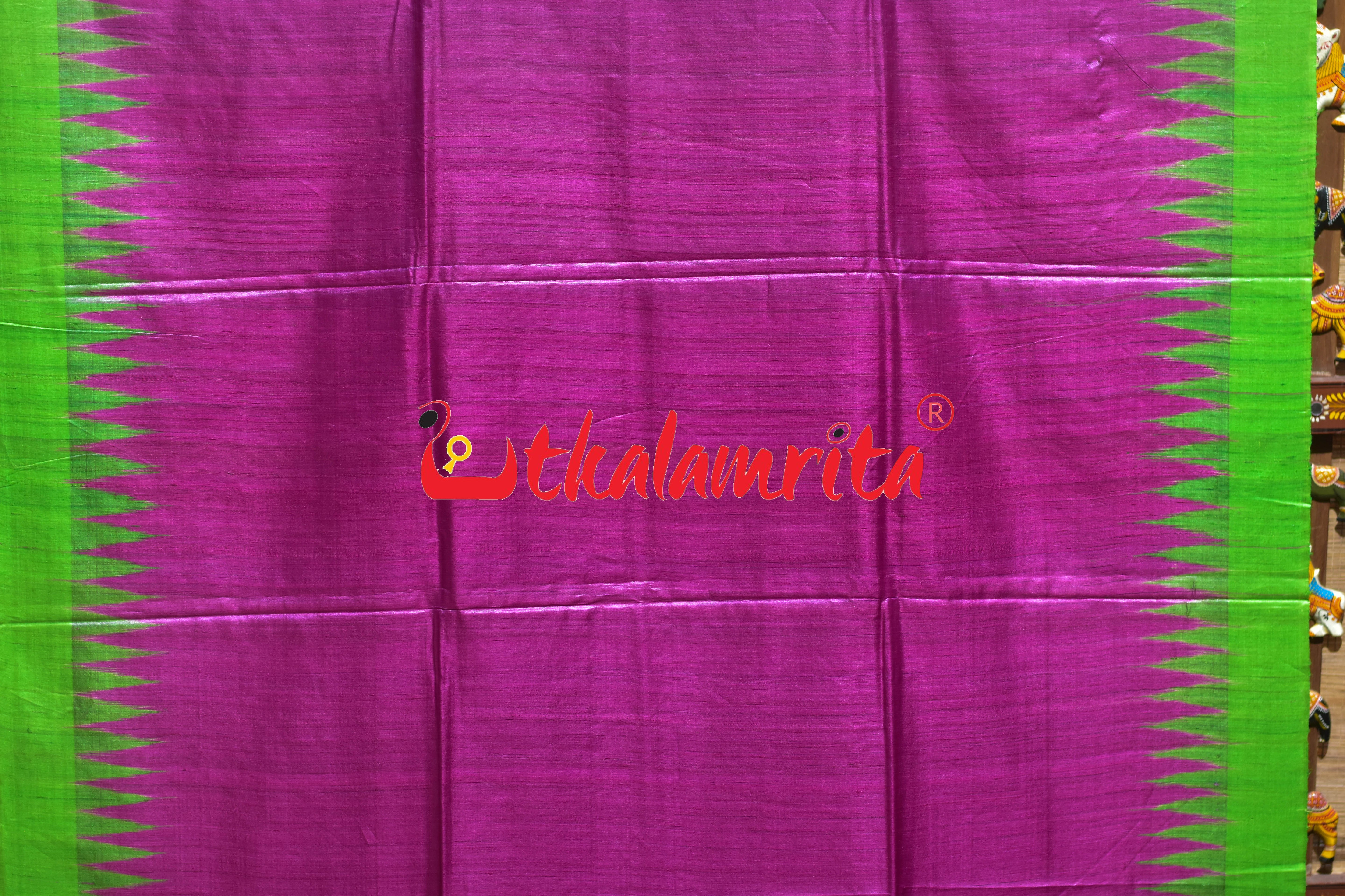 Rani Green Gopalpur Tussar Silk Saree