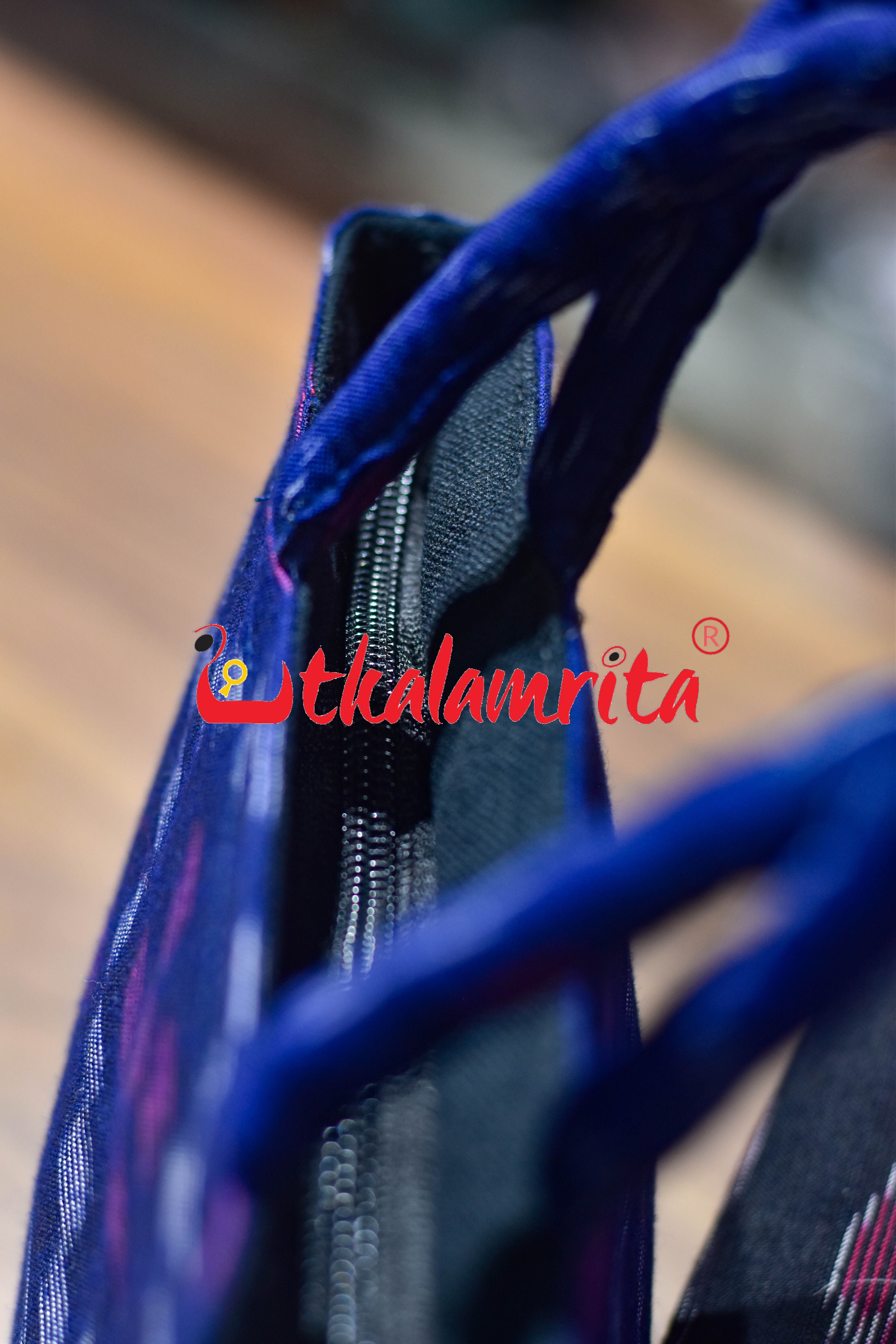 Blue Tetris Mini Vanity Bag