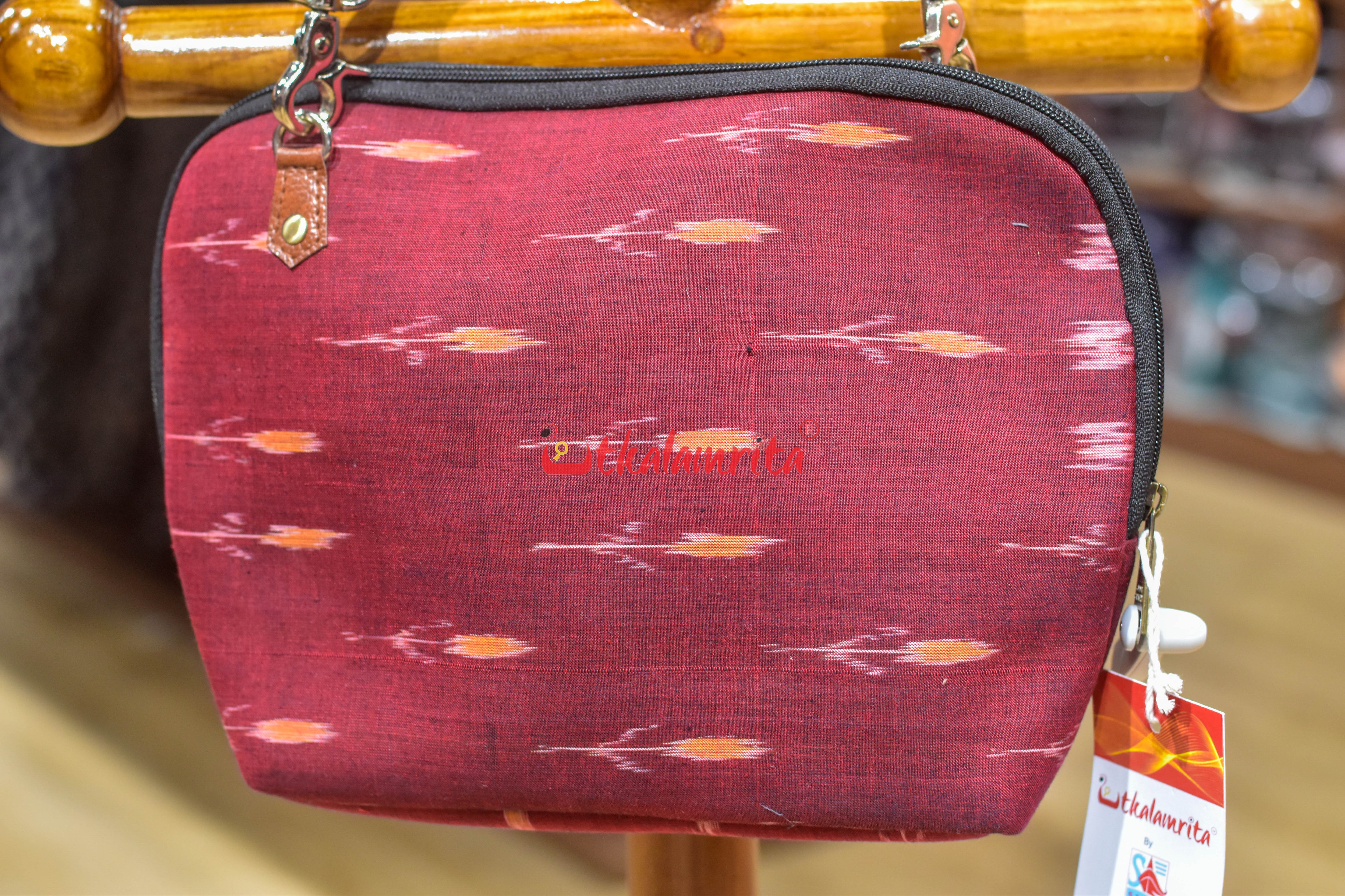 Maroon with Orange Labanga Big Sling Bag